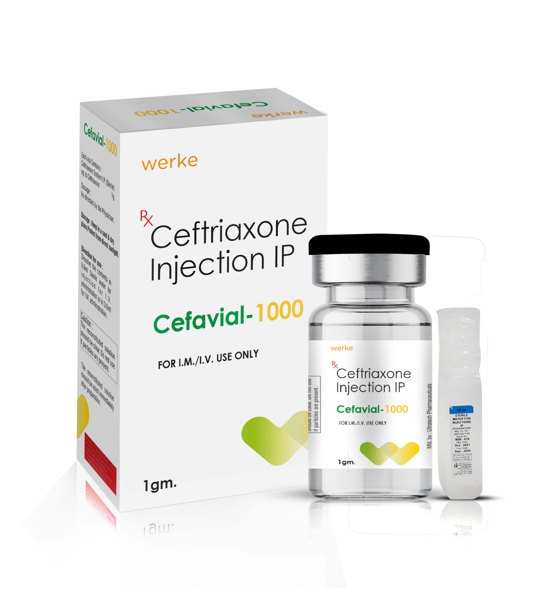 Ceftriaxone 1000 Mg Injection - CEFAVIAL 1000 Injection
