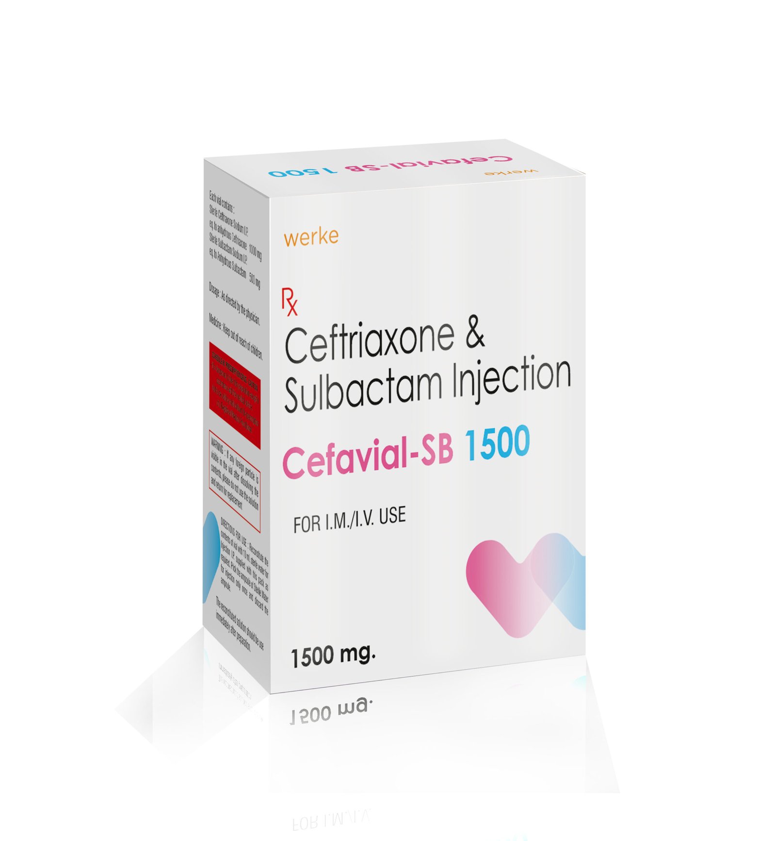 Ceftriaxone 1Gm & Sulbactam 500 MG Injection