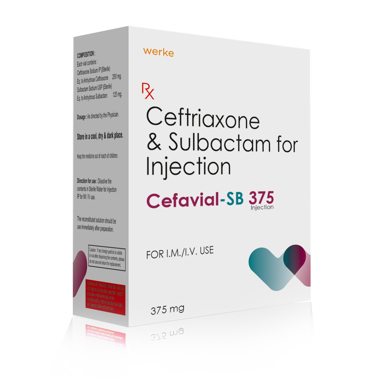 Ceftriaxone 250Mg & Sulbactam 125Mg Injection