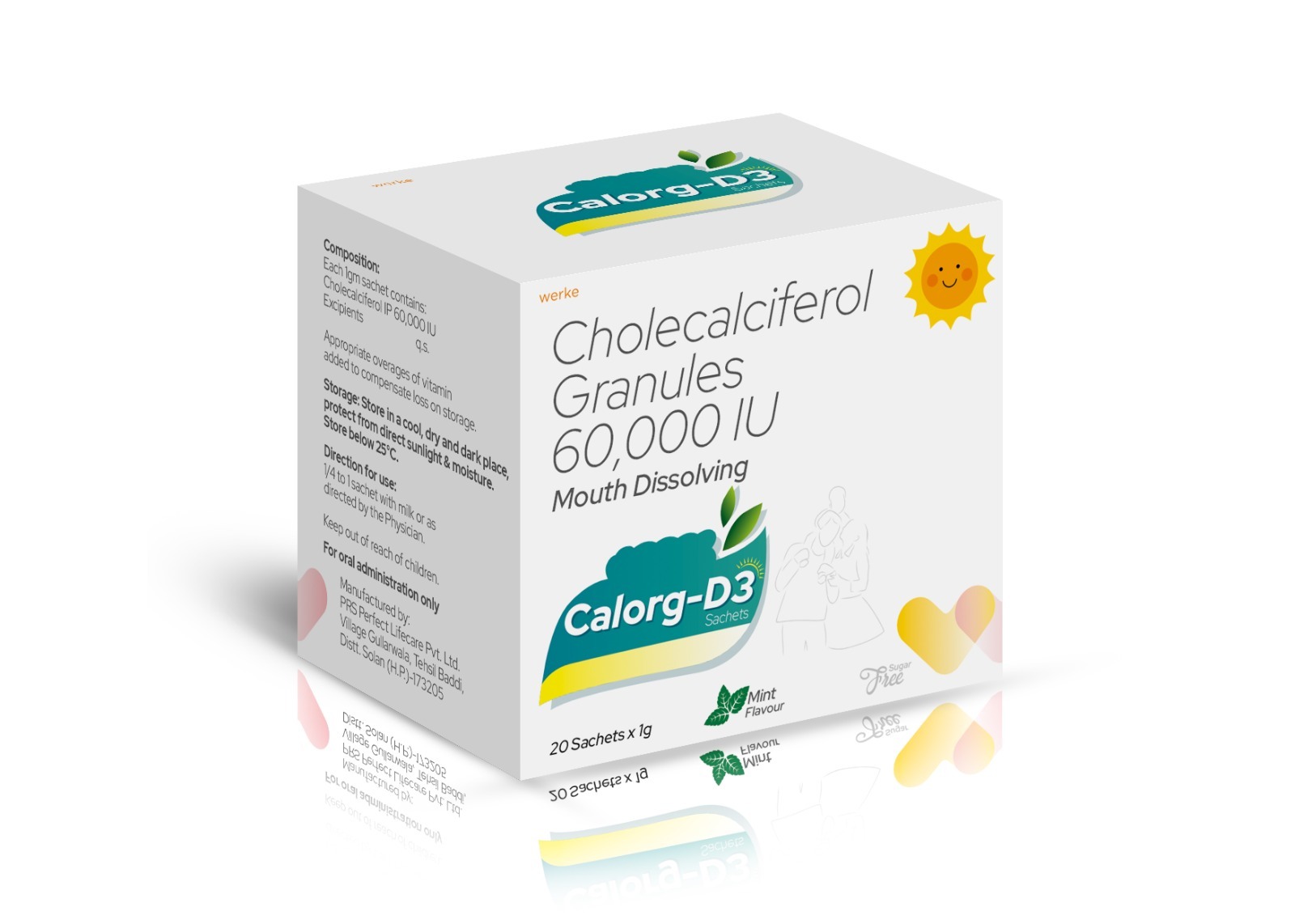 Cholecalciferol (Vitamin D3) 60,000 IU Sachets - CALORG D3 SACHET - Werke Health Care