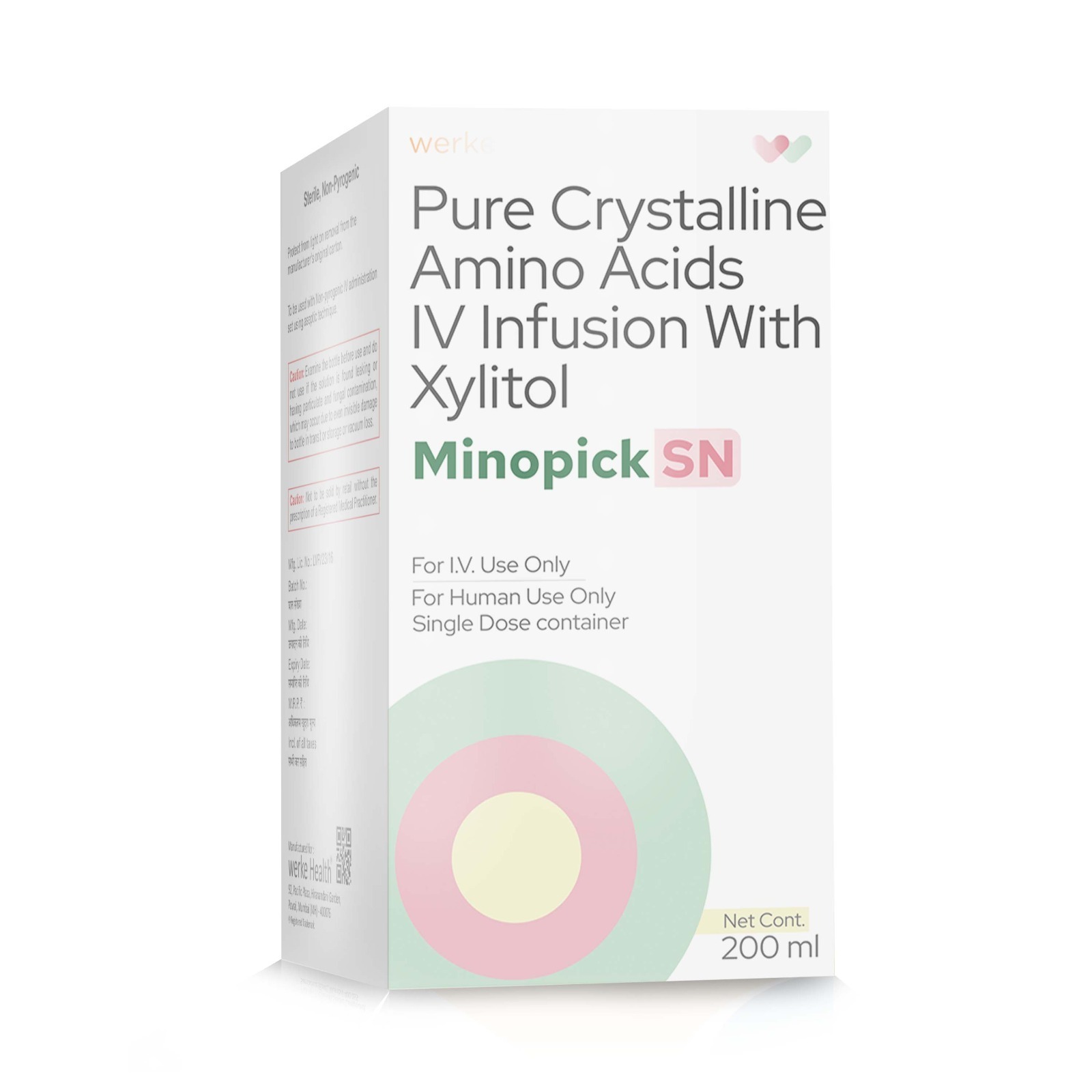 Pure Crystalline Amino Acids with Xylitol IV Infusion - MINOPICK SN Infusion - Werke Health Care