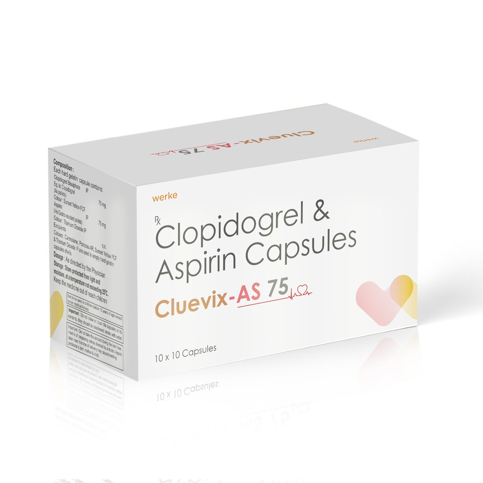 Clopidogrel & Aspirin Capsules - Cluevix AS 75 Capsules - Werke Health