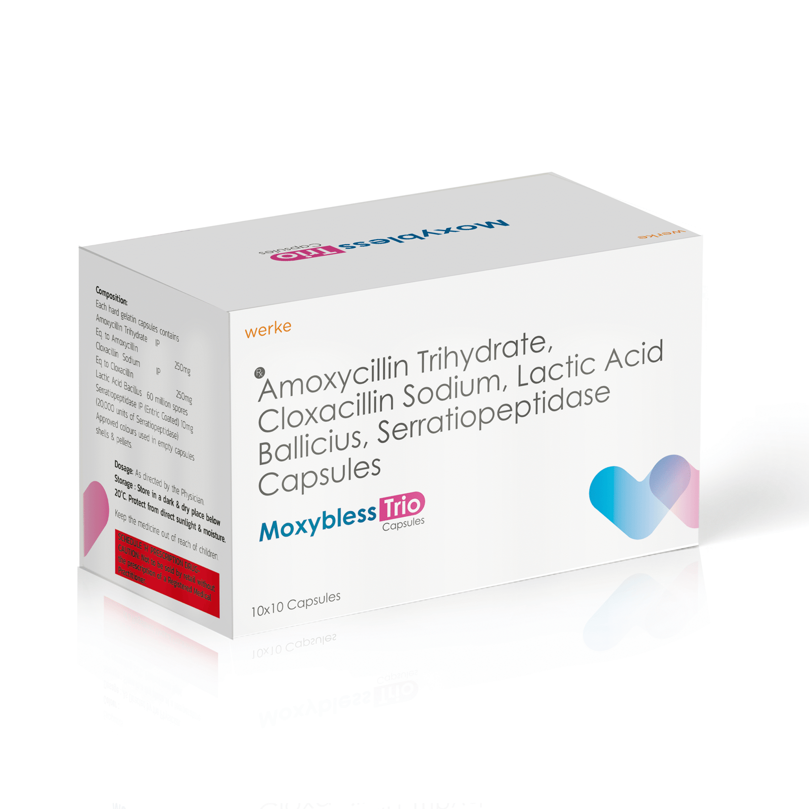 Amoxycillin Trihydrate Cloxacillin Sodium Lactic Acid Bacillu Serratiopeptidase Capsules