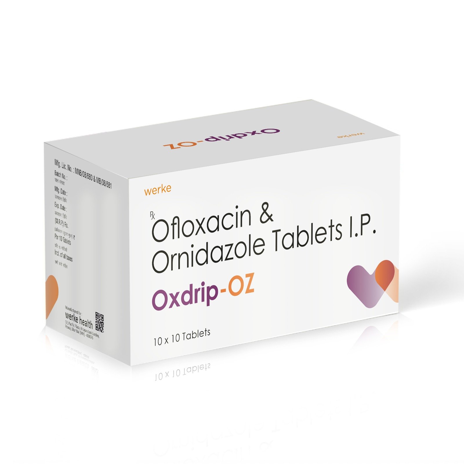 Ofloxacin & Ornidazole Tablets IP - OXDRIP OZ Tablets - Werke Health