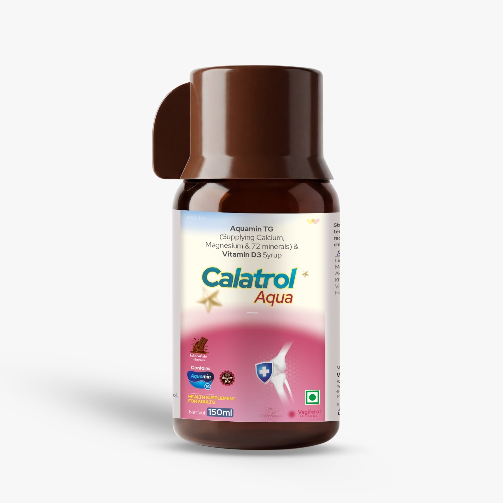 Aquamin TG Magnesium 72 Trace Minerals & Vitamin D3 Syrup - CALATROL AQUA Syrup - Werke Health Care