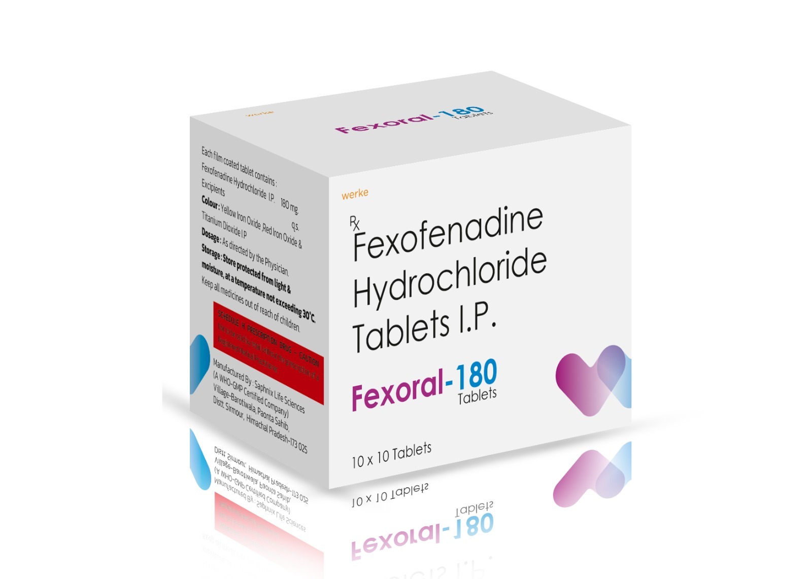 Fexofenadine Hydrochloride Tablets IP 180 MG - FEXORAL 180 Tablets - Werke Health Care