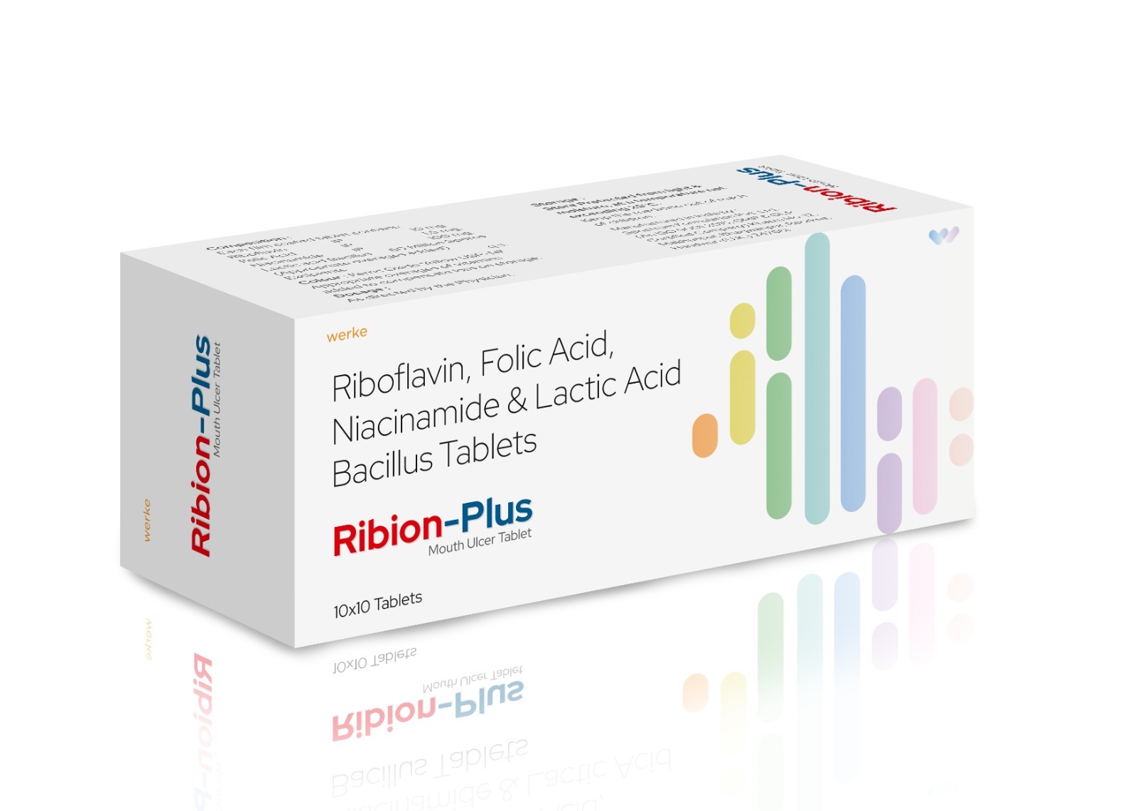 Riboflavin, Folic Acid Niacinamide & Lactic Acid Bacillus Tablets - RIBION PLUS Tablets - Werke Health Care