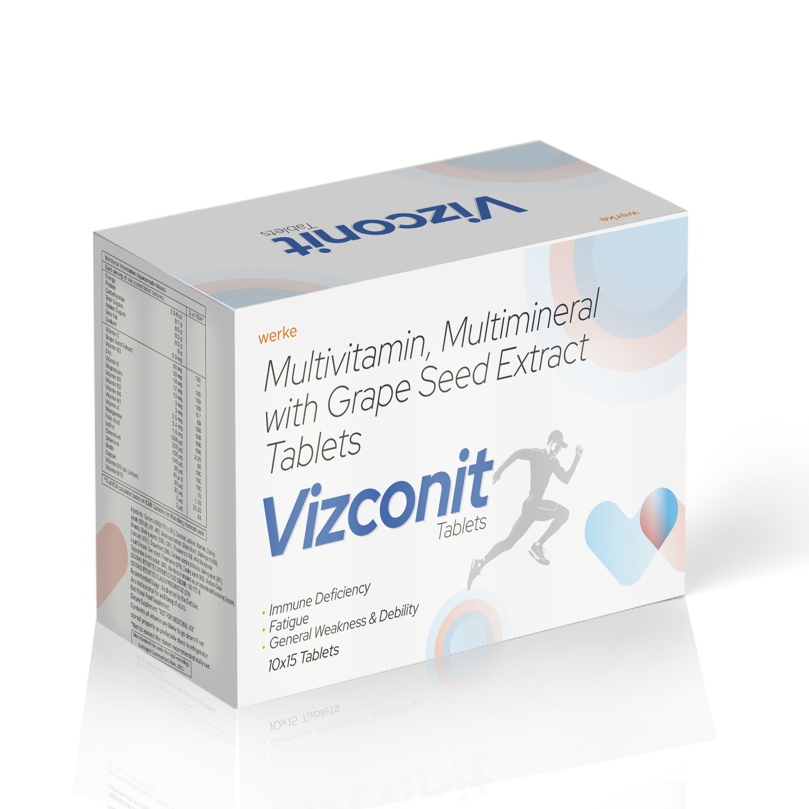 Multivitamin Multimineral With Grape Seed Extract & Zinc Tablets - VIZCONIT Tablets - Werke Health Care